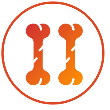 Vector Design Bone Icon Style