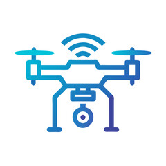 Obraz premium Drone Icon Representing Aerial Surveillance and Technology