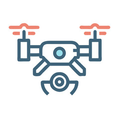 Obraz premium Drone Icon Representing Aerial Surveillance and Technology