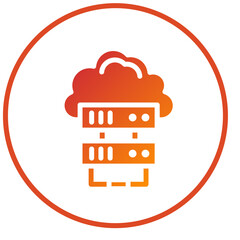 Vector Design Hosting Icon Style
