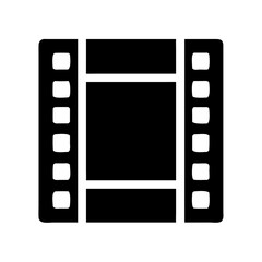 Obraz premium Film Frame Icon Representing Motion Picture and Cinematic Media