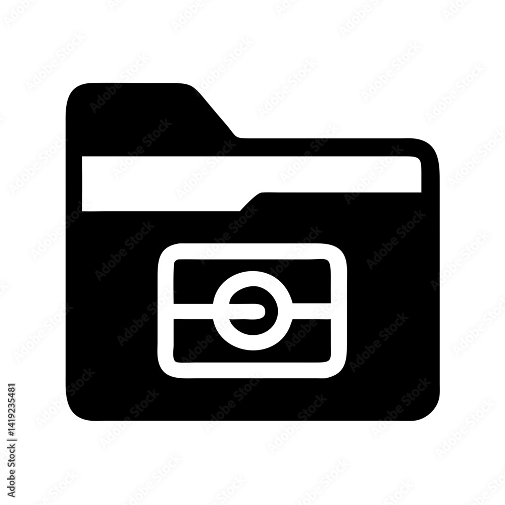 Poster folder icon representing project file storage and organization