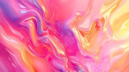 Fototapeta premium Fluidity of pastel hues: an abstract portrayal of dynamic colors in motion