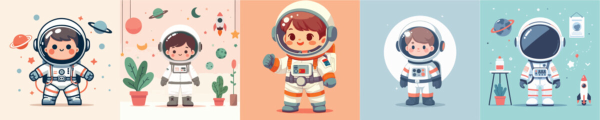 vector of little boy in astronaut costume © sarah16blakeyxh2