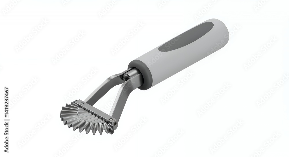 Poster gray and white dough docker 3d rendering on white background