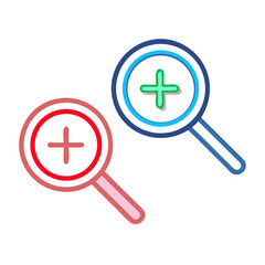 Fototapeta premium Magnifying Glass with Plus and Minus Icon Representing Zoom In and Zoom Out Functionality
