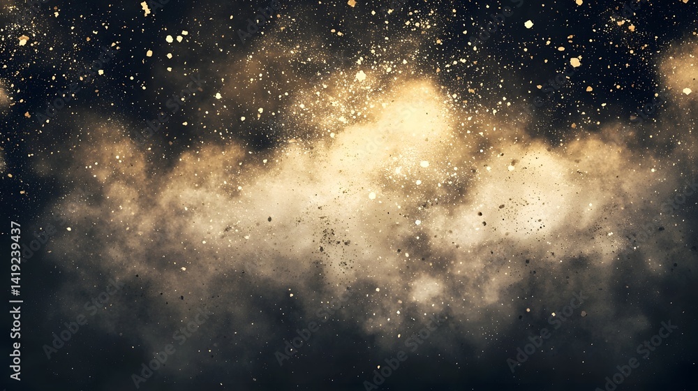 Aufkleber captivating imagery showcasing the enchanting dance of dust particles as they navigate through vario