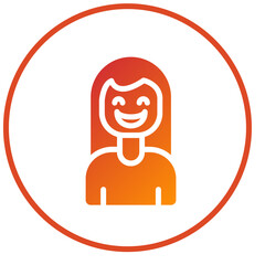 Smiling Women Icon Style