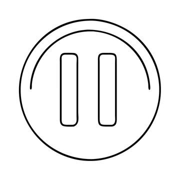 pause icon, pause line art - simple line art of pause, perfect for pause logos and icons