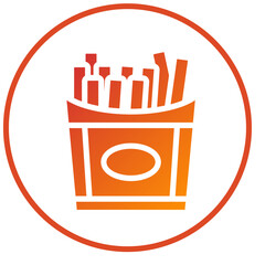 French Fries Icon Style