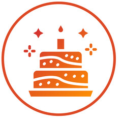 Birthday Cake Icon Style