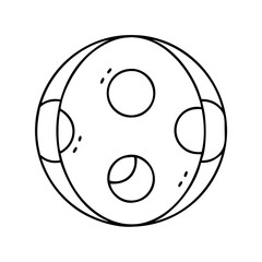 Fototapeta premium phases of the moon icon, phases of the moon line art - simple line art of phases of the moon, perfect for phases of the moon logos and icons
