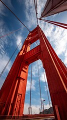 Fototapeta premium Towering structure against a dramatic sky
