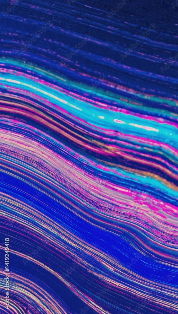 Poster colorful abstract background showcasing vibrant stripes in various shades, creating a fluid and dyna