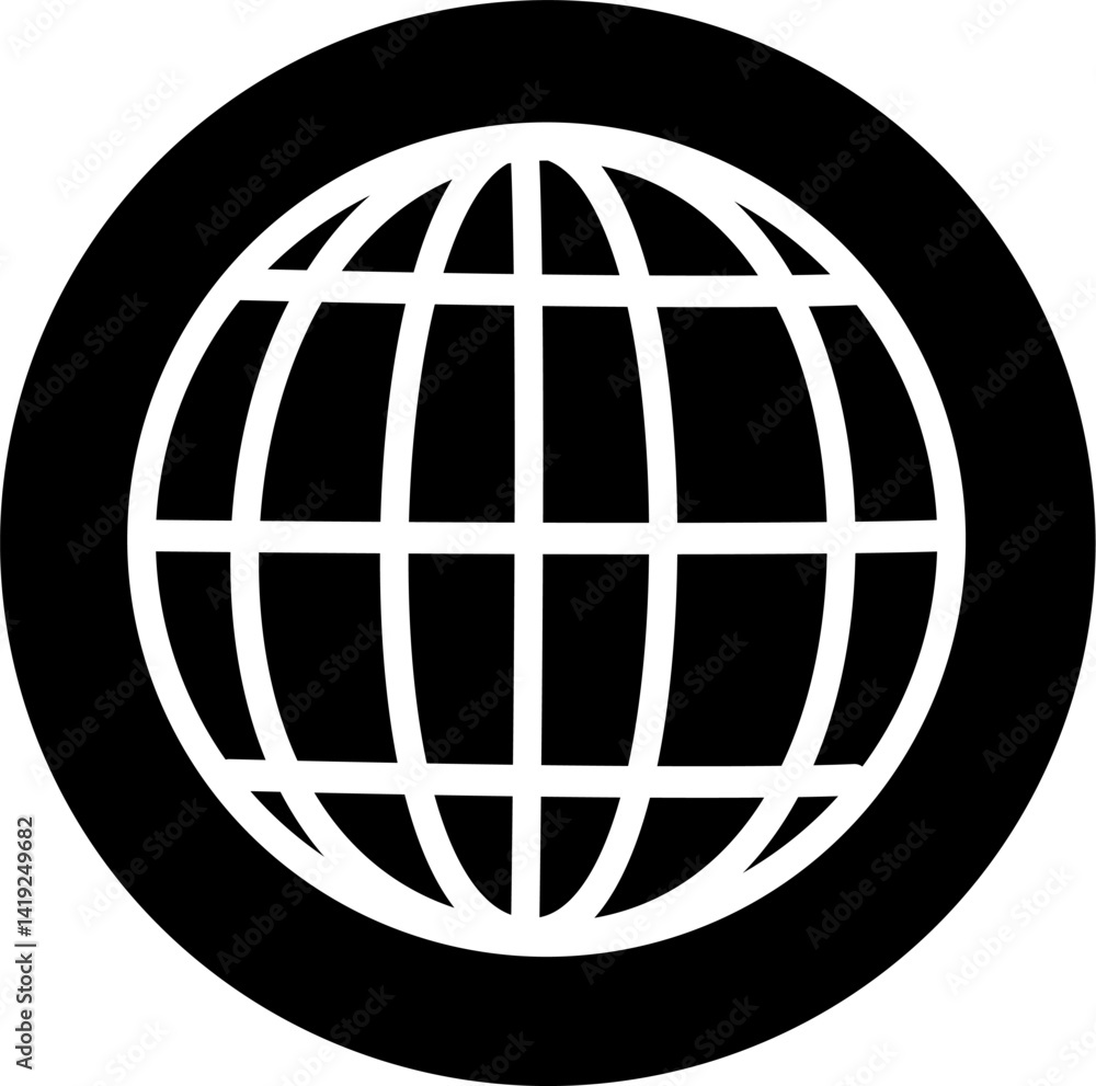 Poster globe vector icon. vector graphics and not ai. symbol, logo illustration. replaceable vector design.