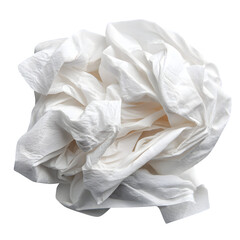 White disposable wet crumpled wipes isolated, clipping --v 7.0