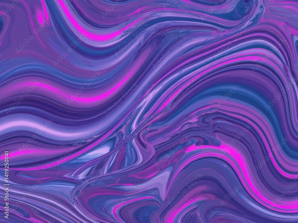 Poster vibrant swirls of purple and pink create an abstract background with flowing patterns and dynamic mo
