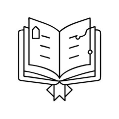pop up book icon, pop up book line art - simple line art of pop up book, perfect for pop up book logos and icons