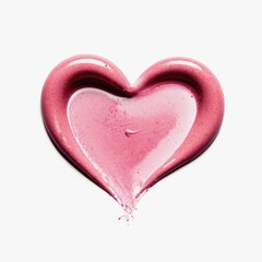 Heart-shaped pink abstraction illustrating creativity and emotion in modern art