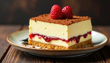Classic tiramisu dessert, layers visible, isolated , cooking, delicious