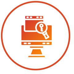 Naklejka premium Keywords Search Icon Style