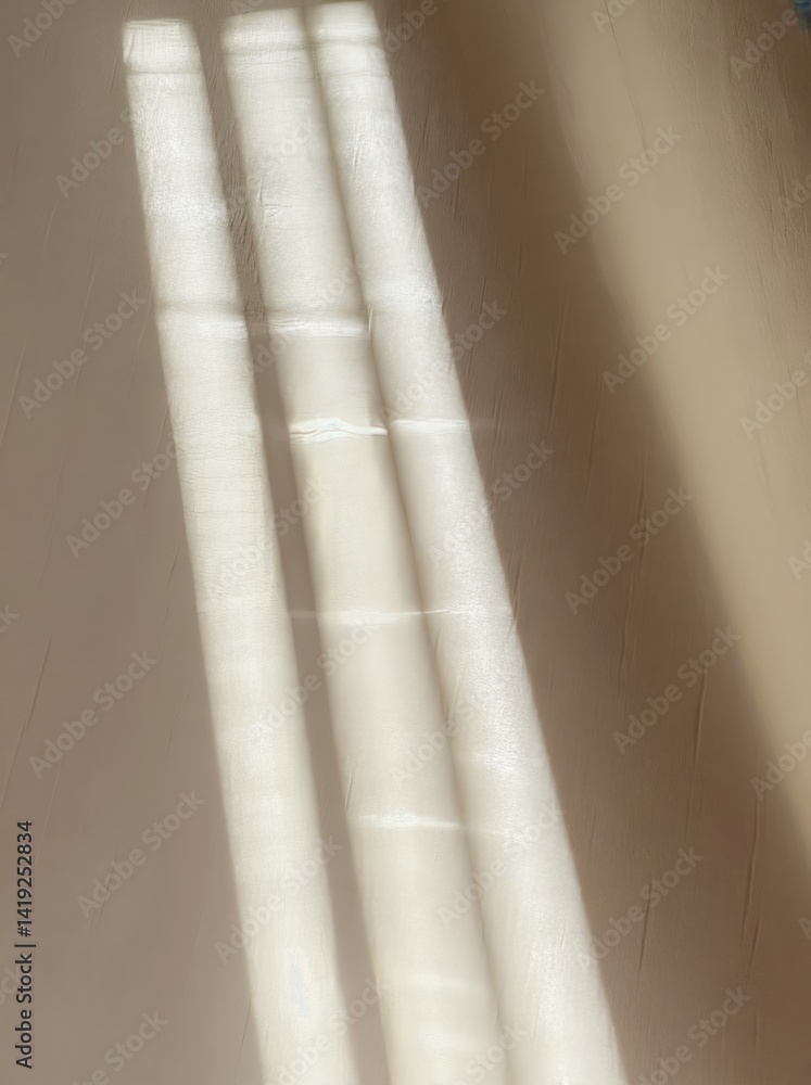 Poster abstract light patterns create a soft and serene background with smooth lines and gentle curves in a
