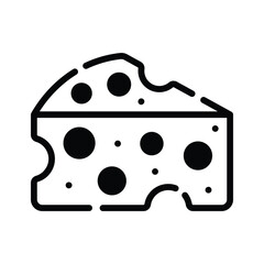 Download our premium glyph style icon of cheese slice