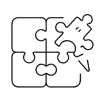 recommend clip art: puzzle piece awareness icon, puzzle piece awareness line art - simple line art of puzzle piece awareness, perfect for puzzle piece awareness logos and icons