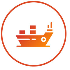 Oil Ship Icon Style