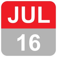 JUL 16 - MONTHS DAILY DATE