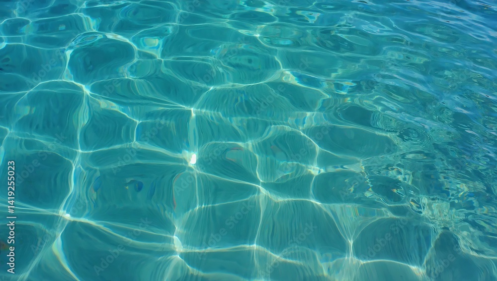 Aufkleber vibrant turquoise water with shimmering reflections creating a serene and calming abstract backgroun