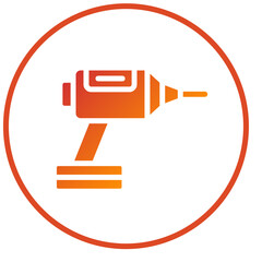 Hand Drill Icon Style