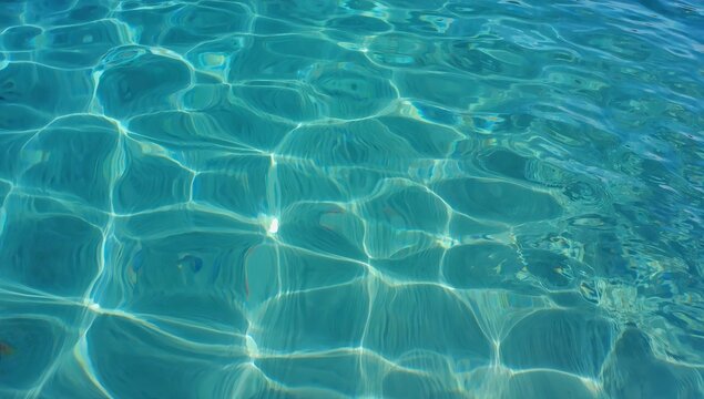 Vibrant turquoise water with shimmering reflections creating a serene and calming abstract background