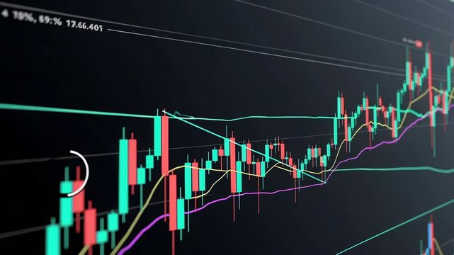 Professional Stock Chart Reading Concept with Financial Graphs, Indicators, and Trading Visualization