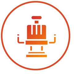 Barber Chair Icon Style