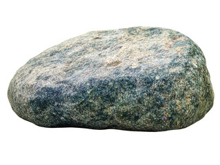 A Detailed Close-Up of a Smooth, Grey Boulder Isolated on a Black Background: Natural Stone Texture and Surface