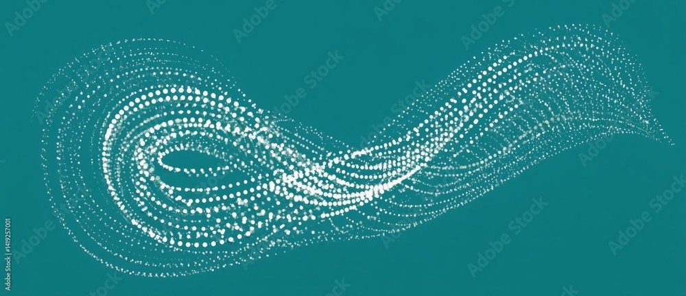 Poster colorful abstract background featuring swirling dots creating a dynamic visual flow