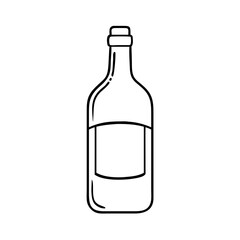 red wine bottle icon, red wine bottle line art - simple line art of red wine bottle, perfect for red wine bottle logos and icons