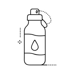 reusable water bottle icon, reusable water bottle line art - simple line art of reusable water bottle, perfect for reusable water bottle logos and icons