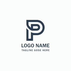 Monogram logo letter p