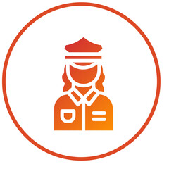 Lady Police Icon Style