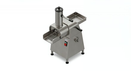 Stainless Steel Food Mincer 3D Rendering Isometric View