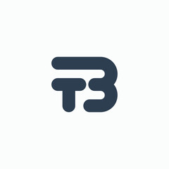 Fototapeta premium Abstract letter tb logotype