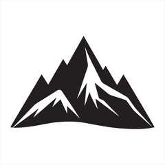 Fototapeta premium Mountain Shape Silhouette | Hills Vector Graphic Isolated on White