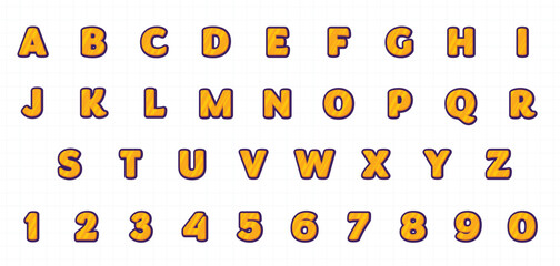 comic cartoon kids font style collection