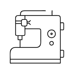 sewing machine icon, sewing machine line art - simple line art of sewing machine, perfect for sewing machine logos and icons