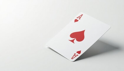 Obraz premium Close-up of a flipped playing card, white background , art, photography