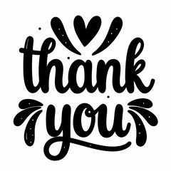 Thank You Hand Lettering. Typography Design Inspiration Paper thank you confetti sign