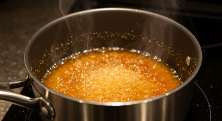 Caramelizing Sugar in a Stainless Steel Saucepan