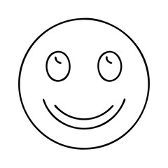 smiling face icon, smiling face line art - simple line art of smiling face, perfect for smiling face logos and icons